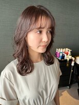 アム(amu)&nbsp;韓国風パーマ/コテ巻き風パーマ/デジタルパーマ/ピンクブラウン