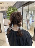 ツインテールリボンアレンジ