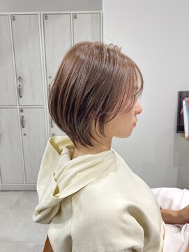 ネイロ 錦糸町(NeiRo) 魅力倍増カールセミディシアーカラーダークアッシュショートヘア