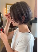 大人可愛い30代40代50代60代/ショートヘア/白髪ぼかし/別府/大分