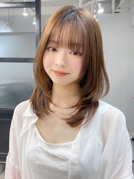 エトラ 渋谷店(etora) 小顔 前髪 レイヤーカット 暗めカラー デザインカラー"