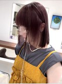 ぷつっとボブ/カシスラベンダー【会話控えめ美容師Runa】