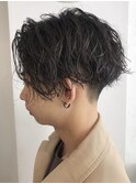 ツイストスパイラルメンズパーマシャドウパーマ波巻きパーマ眉毛