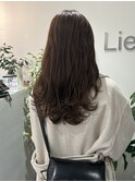 ブリーチなしベージュカラー/レイヤーカット/ロングレイヤー