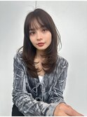 ミディアムヘア/ミディアムレイヤー/フェイスレイヤー