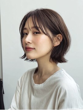 アッシュ 小岩店(Ash) 【黄金シルエット】耳掛けひし形くびれボブ