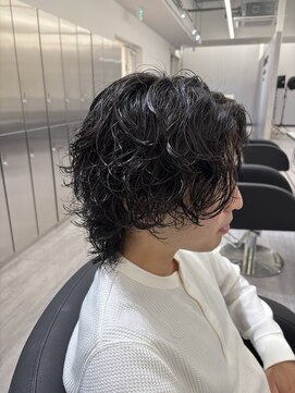 ビカムメンズヘアー 栄店(become men's hair) メンズボブ途中の大人メンズパーマ