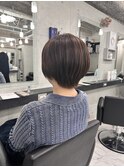 肩上ボブ大人可愛いボブひし形ボブアッシュベージュ