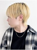 【松戸アイダ】マッシュショート/ブロンドカラー/マッシュウルフ
