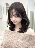ミディアム/レイヤーカット/髪質改善/白髪ぼかし/ハイライト