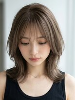 サンタフェ 豊田店(Santa'Fe)&nbsp;白髪ぼかしカラー/大人ミディアム/レイヤーカット