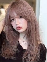 ロッソ 大橋店(Rosso)&nbsp;ピンクグレージュのふんわり髪【大橋】