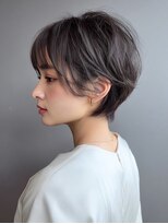 ウェルズ グランデ 奈良店(Well's GRANDE) 暗髪グレージュのハンサムショート