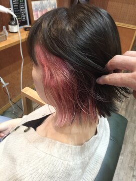 ヘアーサロン アトリエ(Hair salon ATORIE) ピンクが映える!インナーカラー♪