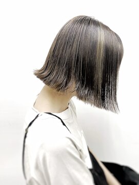 レーベル(LABEL) 【LABEL】切りっぱなしなコントラスト赤みなしブラウン