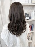 福山美容室caaryブリーチなしスモーキーグレージュくすみカラー