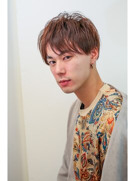 グリ(GURI) メンズマッシュショート　カラーグレーアッシュ