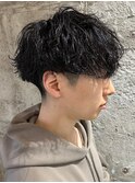 波巻きスパイラルパーマツイストパーママッシュメンズパーマ