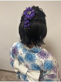 ハーフアップ