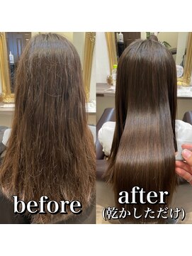 ルフール(ref-le) うねりはない。でもパヤパヤ毛が出る人にもおすすめの美髪矯正