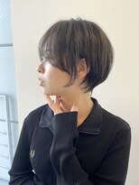 イヴォークトーキョーオーサカ(EVOKE TOKYO osaka)&nbsp;小顔 大人ショート 似合わせカット オリーブベージュ ヘアカラー