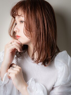 カバーヘアアンドスパ ブリス 浦和(COVER HAIR&SPA bliss) 前髪パーマ艶カラーレッドブラウンこなれヘアx浦和10代20代30代