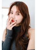 韓国風　ロング　顔まわり