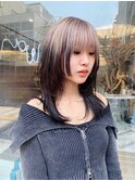 ルーツカラー グラデーションカラー ホワイトベージュカラー