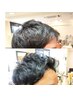 気になる部分に！メンズカット＆ポイントパーマ＆炭酸スパ　眉カット付き