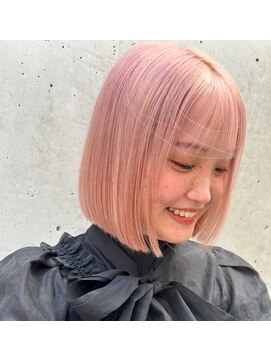 ドアベルヘアリビング(Door Bell hair Living) ピンクカラー×秋カラー×ボブ
