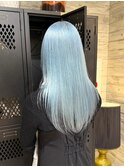 水色カラーペールブルーブルーシルバーハイトーントリプルカラー