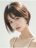 ショートボブミニウルフチェリーブラウン20代30代40代50代