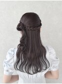 くるみちゃんヘアおくれ毛ウェーブ巻き