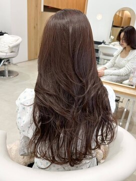 ノエシキカ(noe sikika) くびれヘア/アプリコットオレンジ/ハイライトカラー/栄e19