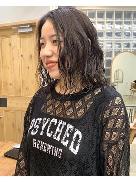 ヨーク(yoke) ミディアムパーマ/ラベンダーブラウン