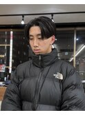 メンズストレートセンターパート