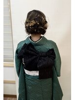 美容室こころ 成人式の着付けとヘアセット