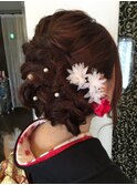 編み込みルーズアップスタイル
