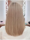 〈NOB戸塚店〉美髪カット ダブルカラー ブリーチ ミルクティ