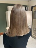 saraju ヒラノ　透明感ベージュ　切りっぱなしミディアム