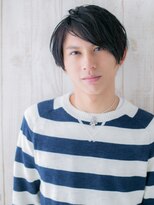 メンズヘア ビーセカンド 草加店(MENS HAIR B-2)&nbsp;ラフフェザー黒髪七三分けスマートマッシュP