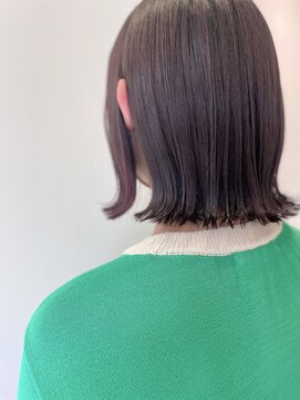 ジプソ(Gypso Hair salon) 【 切りっぱなしボブ × ピンクブラウン 】