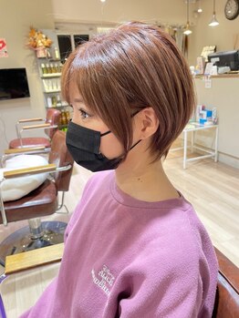 ハピエル ヘアークルー(HAPPYEL hair crew)の写真/セニングは一切使用しません！トレンド小顔ショートはお任せください♪♪