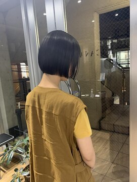 アルカナ 明治神宮前原宿(ARCANA) 透明感カラー ダークグレー 秋カラー 切りっぱなしボブ ボブ