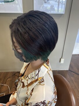 ブランシェ 西松山店 ショートボブ　インナーカラー