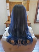 グラデーションカラー☆グレー→ブルー