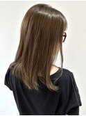 【FOLK】赤みなし透明感グレージュ☆似合わせ内巻きミディアム♪