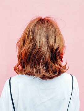 エクファ ヘア リゾート 大津 瀬田店(ex-fa hair resort) 黒髪グレージュレイヤーロング前髪パーマ