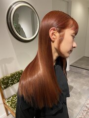 髪質改善TR/オレンジブラウン/カラー