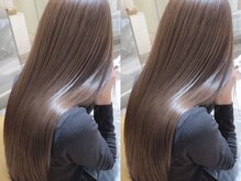 【美髪縮毛矯正】の特徴→乾かすだけで髪の毛がまとまり艶やかな髪質にする(髪質改善/縮毛矯正/ショート)